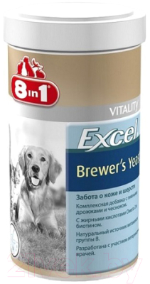 Кормовая добавка для животных 8in1 Excel Brewers Yeast / 108603/660432 (260таб)