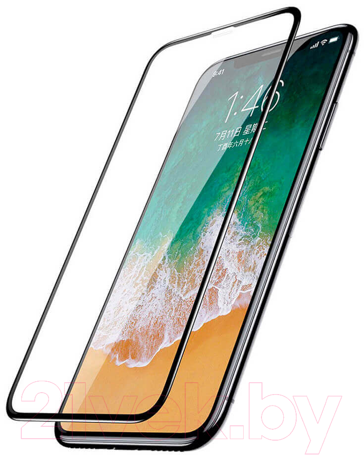 Защитное стекло для телефона Case 3D Rubber для iPhone 11 / XR (черный) — фото 1