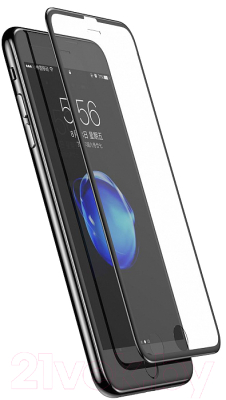 Защитное стекло для телефона Case 3D Rubber для iPhone 6 Plus / 7 Plus / 8 Plus (черный)