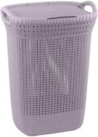 Корзина для белья Curver Knit Laundry Hamper / 240371 (57л, фиолетовый) - 