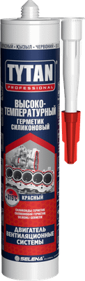 Герметик силиконовый Tytan Professional Высокотемпературный (280мл, красный) - 