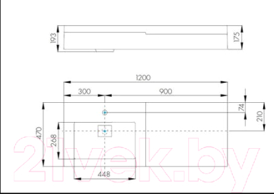 Умывальник Акватон Сакура 120 (1A71893KSK010)