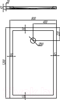 Душевой поддон Акватон Калифорния 120x80 (1A714236CA010)