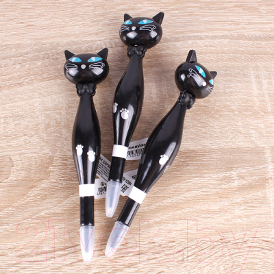 Ручка шариковая Darvish Черный кот / DV-12504 (синий)