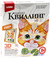 

Набор для творчества, Квиллинг. Панно картина 3D Рыжий котенок / Квл-026