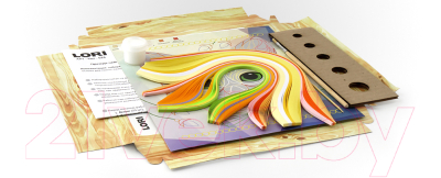 Изображение товара Набор для творчества Lori Квиллинг. Панно картина 3D Рыжий котенок / Квл-026