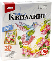 

Набор для творчества Lori, Квиллинг. Панно картина 3D. Колибри / Квл-017