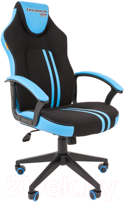 Кресло геймерское Chairman Game 26 (черный/голубой)