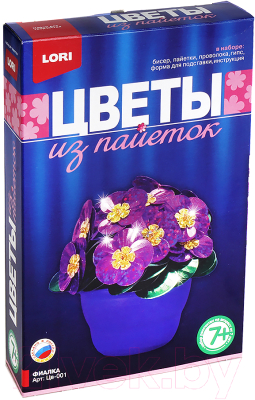 

Набор для творчества Lori, Цветы из пайеток. Фиалка / Цв-001