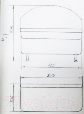 Скамья кухонная мягкая Компас-мебель КС-035-01 (темно-коричневый/молочный)