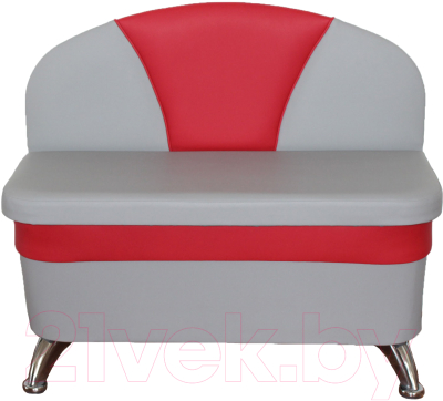 Скамья кухонная мягкая Компас-мебель КС-035-01 (серый/красный)