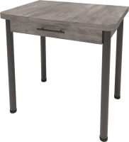 Обеденный стол Millwood Алтай-03 Комфорт с шуфлядкой (сосна пасадена/металл черный) - 