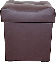 Пуф Компас-мебель КС-023-05 (кожзам темно-коричневый) - 