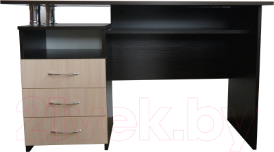 Письменный стол Компас-мебель КС-003-22 (венге темный/дуб молочный)