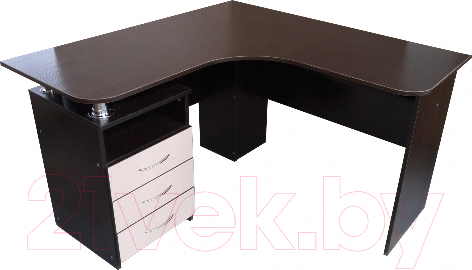 Письменный стол Компас-мебель КС-003-23 (венге темный/дуб молочный)