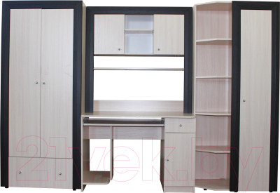 Комплект мебели для кабинета Компас-мебель Малыш КС-002 (дуб молочный/венге темный)