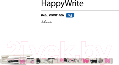 Ручка шариковая Bruno Visconti HappyWrite. Розовые котята / 20-0156-1 (0.5мм)
