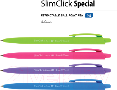 Ручка шариковая Bruno Visconti SlimClick. Special / 20-0077 (0.5мм)