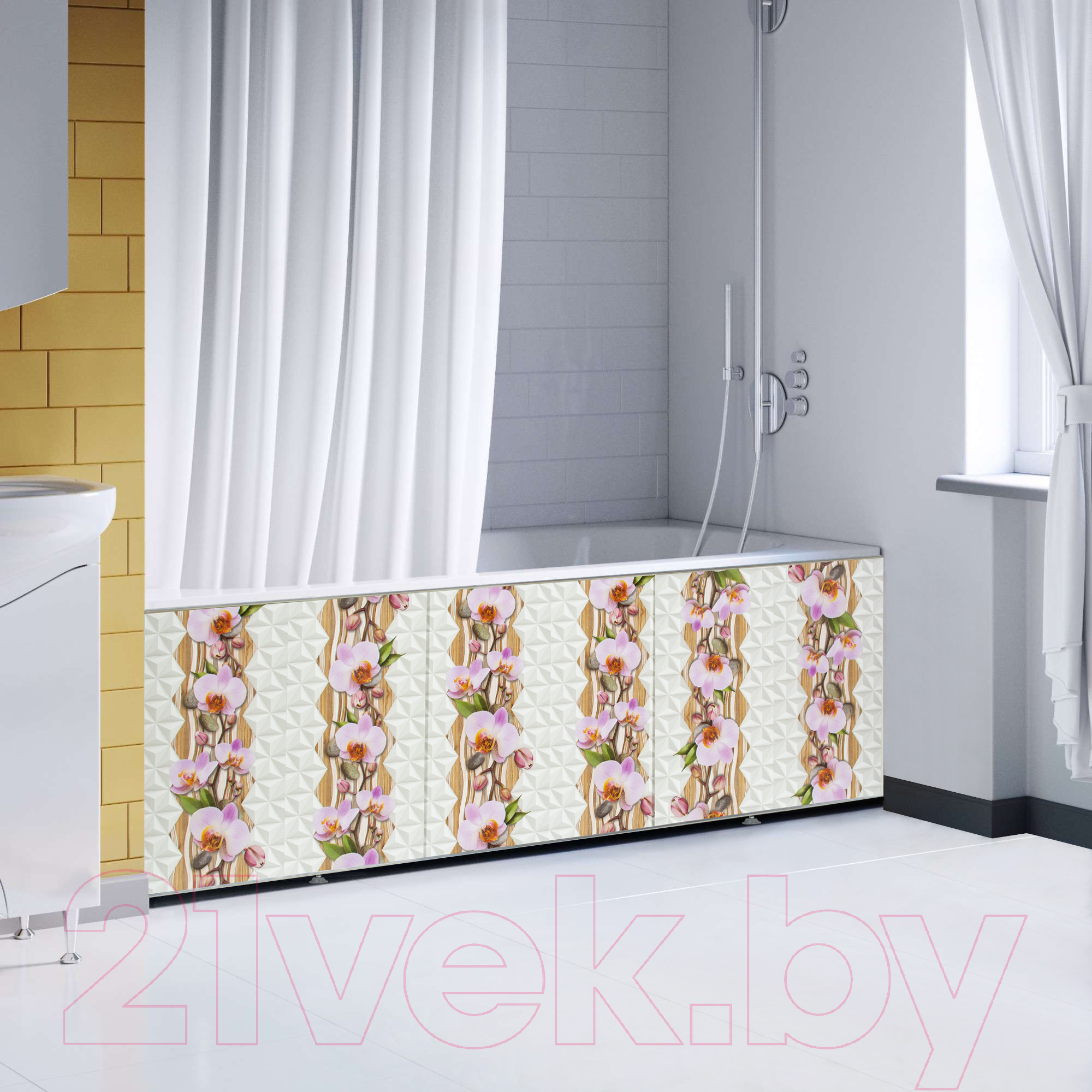Экран для ванны Comfort Alumin Group Сеньора Орхидея 150 — фото 2