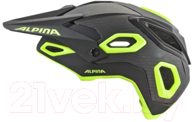 Защитный шлем Alpina Sports Rootage / A9718-31 (р-р 52-57, Black/Neon yellow)