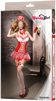 Костюм эротический Candy Girl Gesabelle / 841058 (One Size, красный/белый) - 
