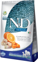 Сухой корм для собак Farmina N&D Low Grain Free Ocean Pumpkin Codfish&Orange Adult Medium&Max (2.5кг) - 