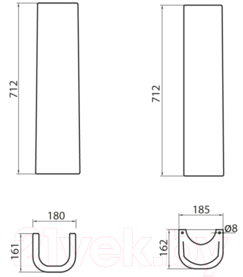 Умывальник BelBagno BB122L