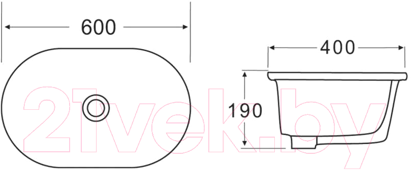 Умывальник BelBagno BB1004