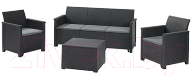Комплект садовой мебели Keter Emma Store 3 Seater / 246145 (графит)