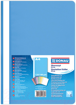 Папка для бумаг Donau 1702001PL-17 (голубой)