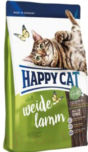 Сухой корм для кошек Happy Cat Adult Weide-Lamm / 70189 (4кг)