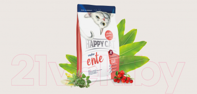 Сухой корм для кошек Happy Cat Sensitive Ente / 70256 (300г)