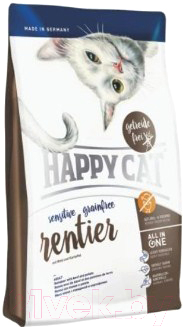 Сухой корм для кошек Happy Cat Sensitive Grainfree Rentier / 70277 (1.4кг)