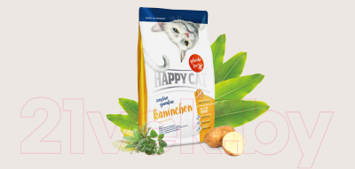 Сухой корм для кошек Happy Cat Sensitive Grainfree Kaninchen / 70266 (300г)