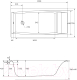 Миниатюра изображения товара Ванна акриловая Cersanit Virgo 150x75 (с каркасом)