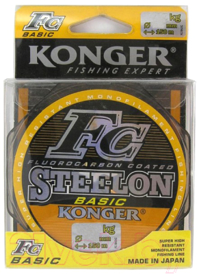 

Леска монофильная Konger, Светло-серый, Steelon Fc-1 Basic 0.14мм 150м / 232150014