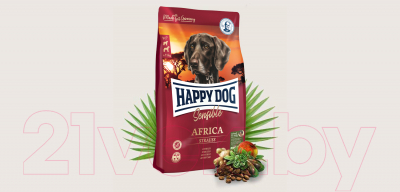 Сухой корм для собак Happy Dog Africa / 03547 (4кг)