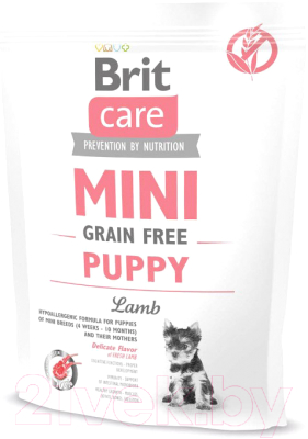 Сухой корм для собак Brit Care Mini GF Puppy Lamb / 520145 (400г)