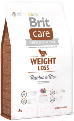 Сухой корм для собак Brit Care Weight Loss Rabbit & Rice / 132737 (3кг)