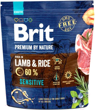 

Корм для собак Brit, Premium By Nature Sensitive Lamb & Rice / 526611