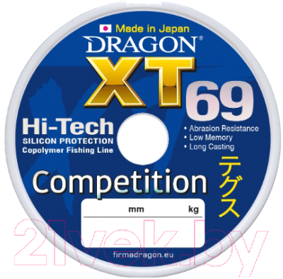 Леска монофильная Dragon XT 69 Competition 0.35мм 125м / 33-20-035