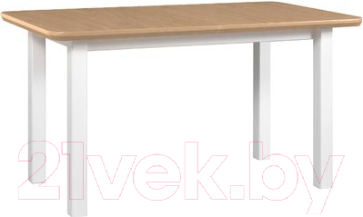 Обеденный стол Drewmix Wenus 2 S (дуб натуральный/белый)