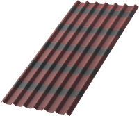 

Лист кровельный, Tile x5 SR-130 с тенью 3D