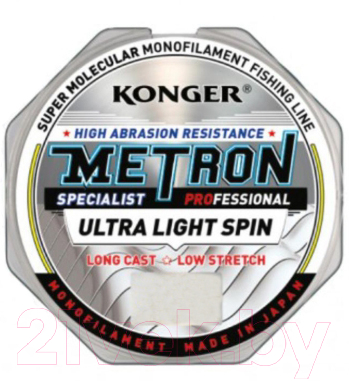 

Леска монофильная Konger, Серый, Metron Specialist Pro Ultra Light Spin 0.14мм 150м / 203150014