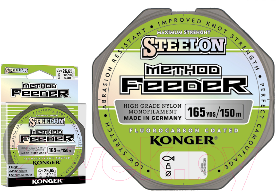 Леска монофильная Konger Steelon Method Feeder 0.22мм 150м / 257150022 — фото 2