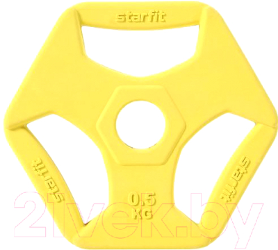 Диск для штанги Starfit BB-205 (0.5кг, желтый)