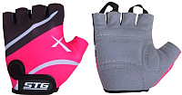 Перчатки велосипедные STG Х61872-Л (L, черный/розовый) - 