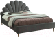 Двуспальная кровать Signal Santana Velvet 160x200 (серый/дуб) - 
