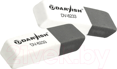 Ластик Darvish DV-6233 (серый/белый)