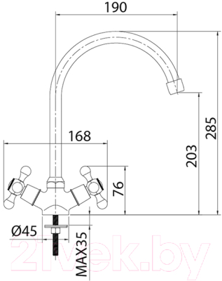 Смеситель Milardo Duplex DUPSB0JM05